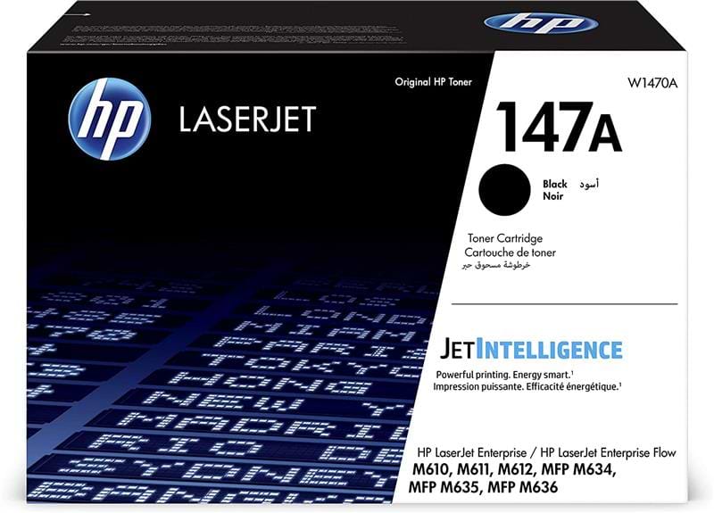 Картридж для лазерных принтеров/МФУ HP 147A LaserJet MFP M611/M612/M635/M636 Black (10 500стор) (W1470A) - Фото 1