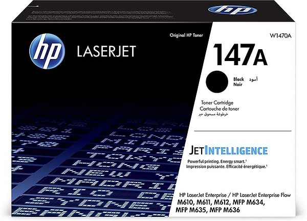 Фото - Картридж для лазерних принтерів/БФП HP 147A LaserJet MFP M611/M612/M635/M636 Black (10 500стор) (W1470A)