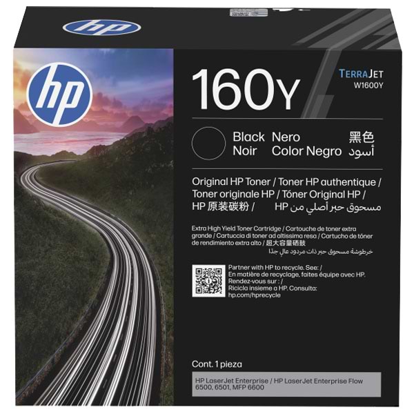 Картридж-тонер HP 160Y Blk Original LaserJet LJ Ent 6501dn/MFP 6600dn) (W1600Y)