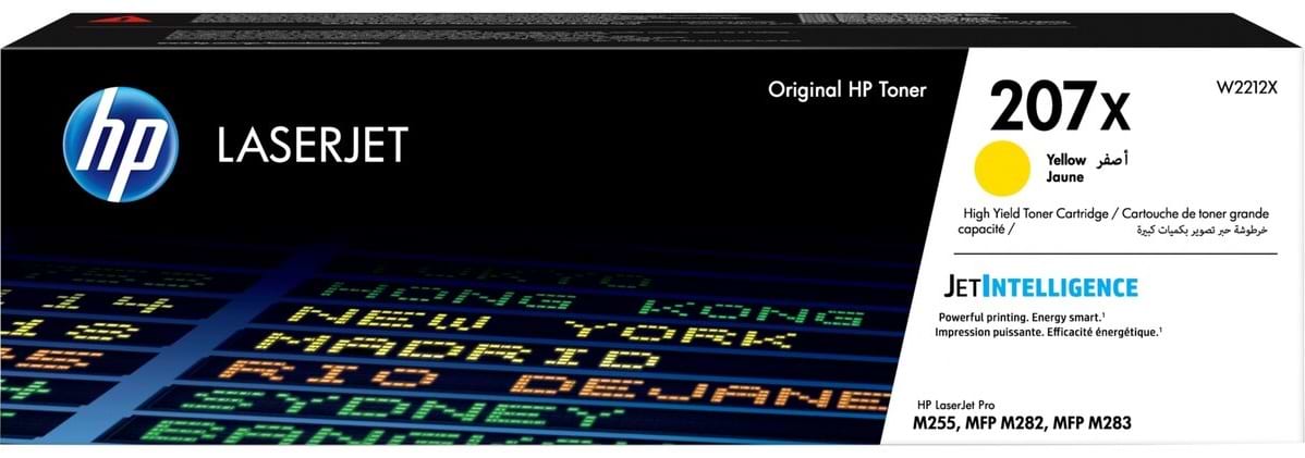 Картридж для лазерних принтерів/БФП HP 207X CLJ M282/M283, M255dw/M255nw Yellow (2450 стор) (W2212X) - Фото 1
