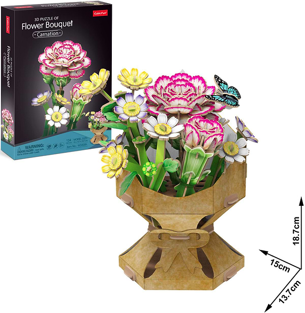 Фото - 3D пазлы Cubic Fun Букет цветов "Гвоздики" (W3300h)
