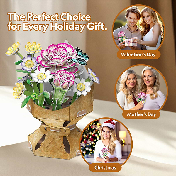 Фото - 3D пазлы Cubic Fun Букет цветов "Гвоздики" (W3300h)