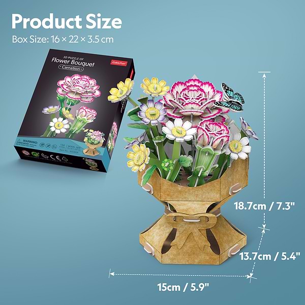 Фото - 3D пазлы Cubic Fun Букет цветов "Гвоздики" (W3300h)