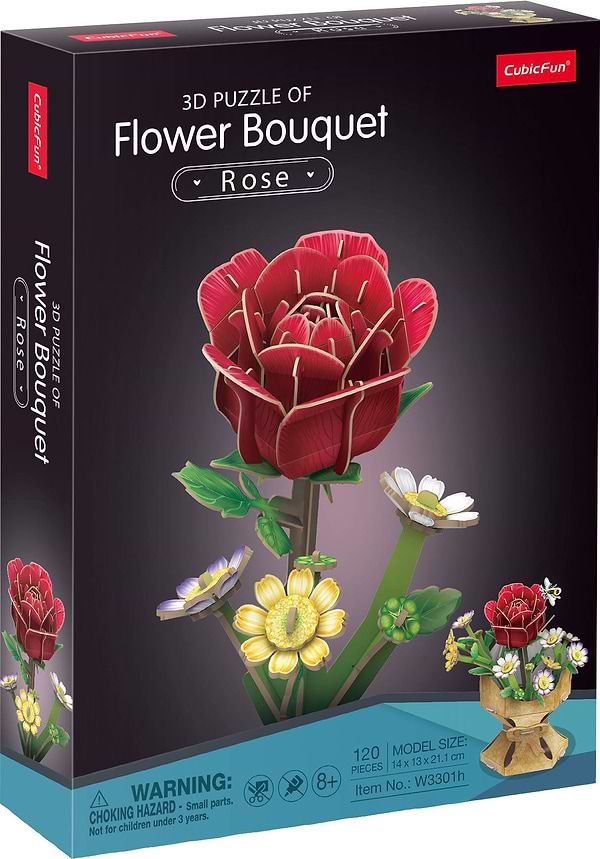 Фото - 3D пазли Cubic Fun Букет квітів "Троянда" (W3301h)