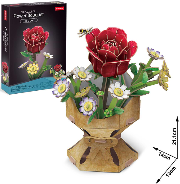 Фото - 3D пазли Cubic Fun Букет квітів "Троянда" (W3301h)