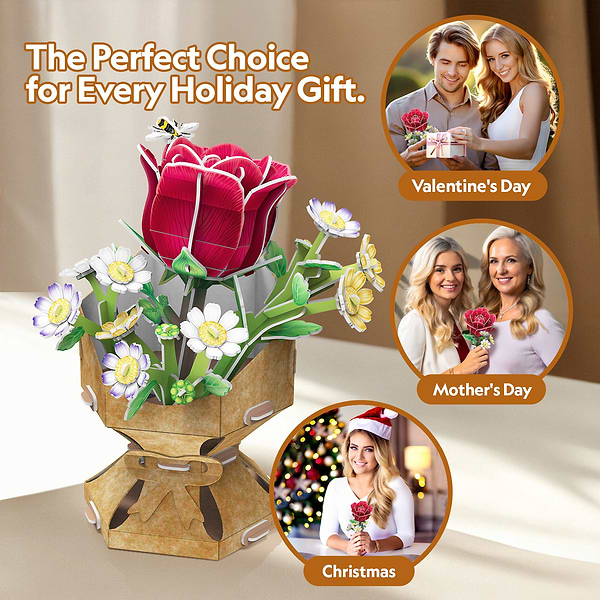 Фото - 3D пазли Cubic Fun Букет квітів "Троянда" (W3301h)