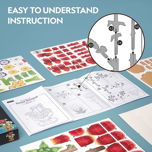 Фото - 3D пазли Cubic Fun Букет квітів "Троянда" (W3301h)