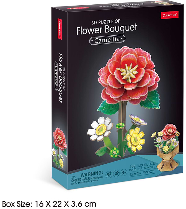 Фото - 3D пазлы Cubic Fun Букет цветов "Камелия" (W3302h)
