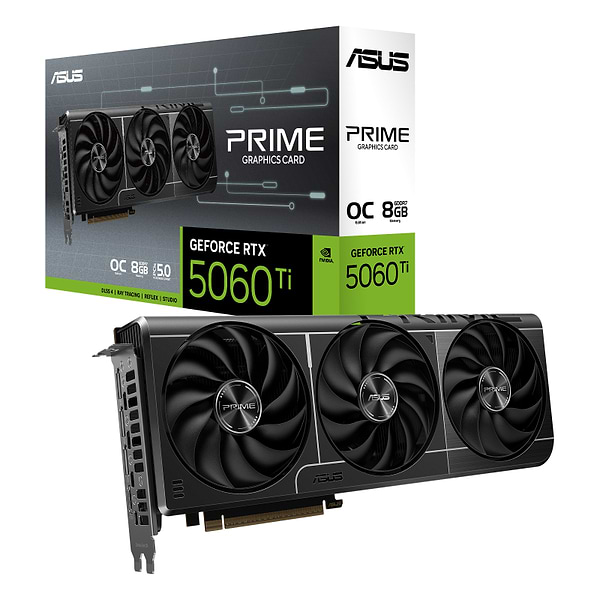 Фото - Відеокарта Asus GeForce RTX 5060 Ti 8GB GDDR7 (PRIME-RTX5060TI-O8G) Фото - Відеокарта Asus GeForce RTX 5060 Ti 8GB GDDR7 (PRIME-RTX5060TI-O8G)