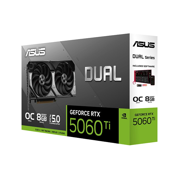 Фото - Відеокарта Asus Dual GeForce RTX 5060 Ti 8GB GDDR7 OC Edition (DUAL-RTX5060TI-O8G)