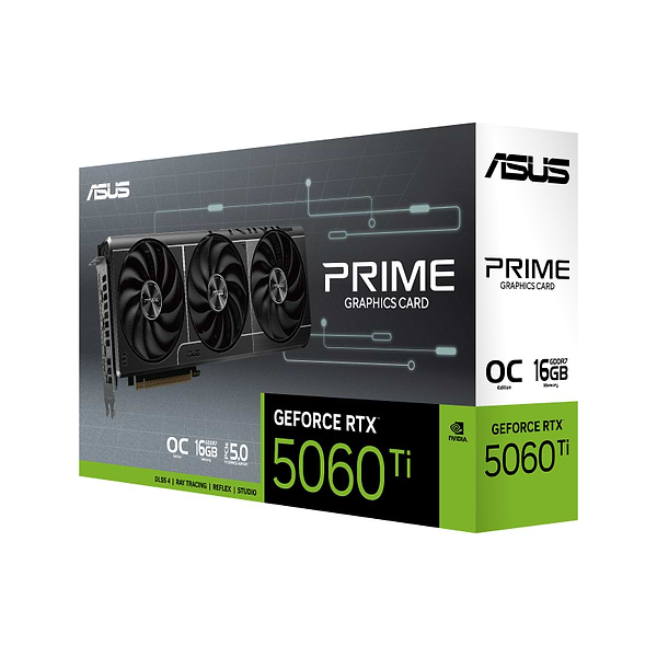 Фото - Видеокарта Asus PRIME GeForce RTX 5060 Ti 16GB GDDR7 OC Edition (PRIME-RTX5060TI-O16G)