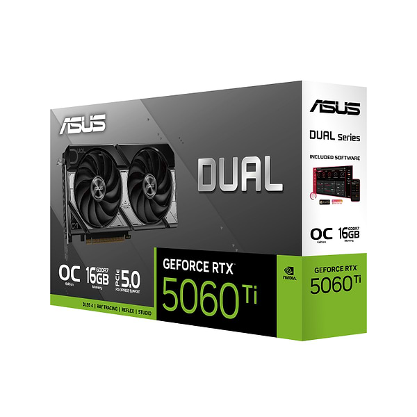 Фото - Видеокарта Asus Dual GeForce RTX 5060 Ti 16GB GDDR7 OC Edition (DUAL-RTX5060TI-O16G)