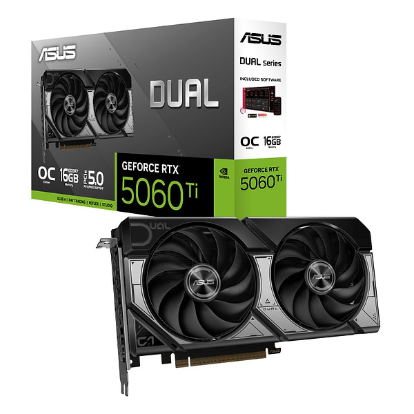 Фото - Видеокарта Asus Dual GeForce RTX 5060 Ti 16GB GDDR7 OC Edition (DUAL-RTX5060TI-O16G)