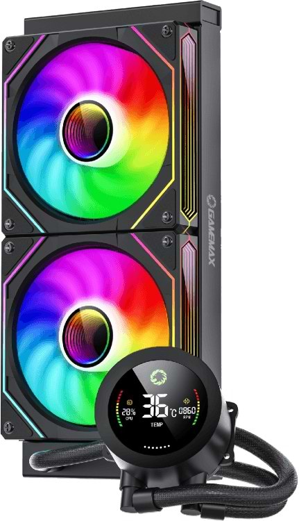 Купити Водяна система охолодження Gamemax IceBurg 240 Digital BK - Фото 1 Водяна система охолодження Gamemax IceBurg 240 Digital BK - Фото 1