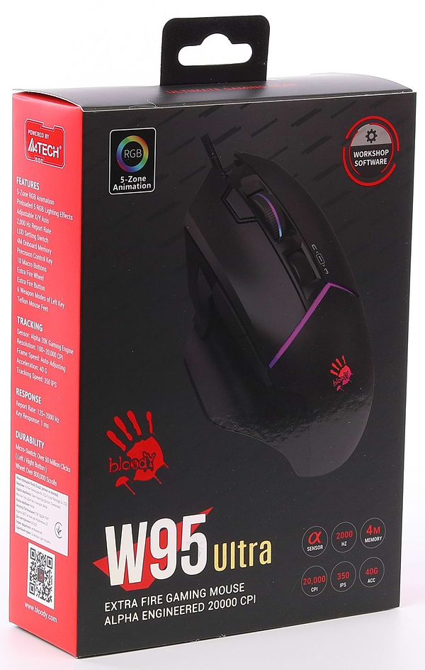 Фото - Мышь проводная игровая Bloody W95 Ultra (Stone Black)