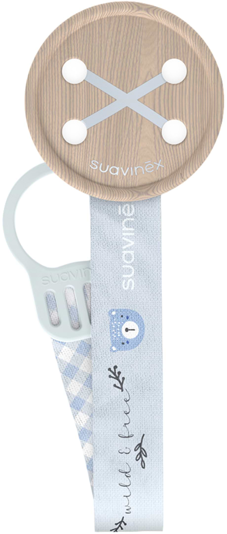 Держатель пустышек Suavinex Wild & Free голубая (309132)