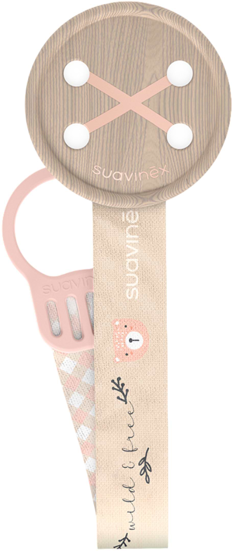 Тримач пустушок Suavinex Wild & Free рожева (309131)