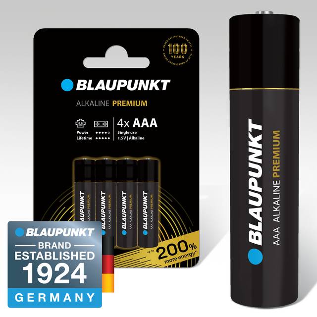 Фото - Батарейка тип AAA Blaupunkt Alkaline Premium AAA pack 4 pcs (LR03BPR/4CP)