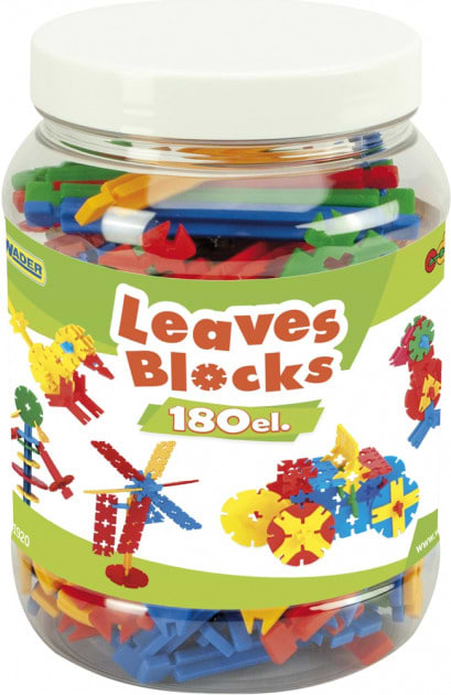 Пластиковий конструктор для малюків Wader Листочки 180 шт. (41920)