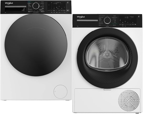 Фото - Комплект техники Whirlpool Стиральная машина с фронтальной загрузкой + Сушильная машина Whirlpool WAM 762WBC UA + WPS 7 WBS UA