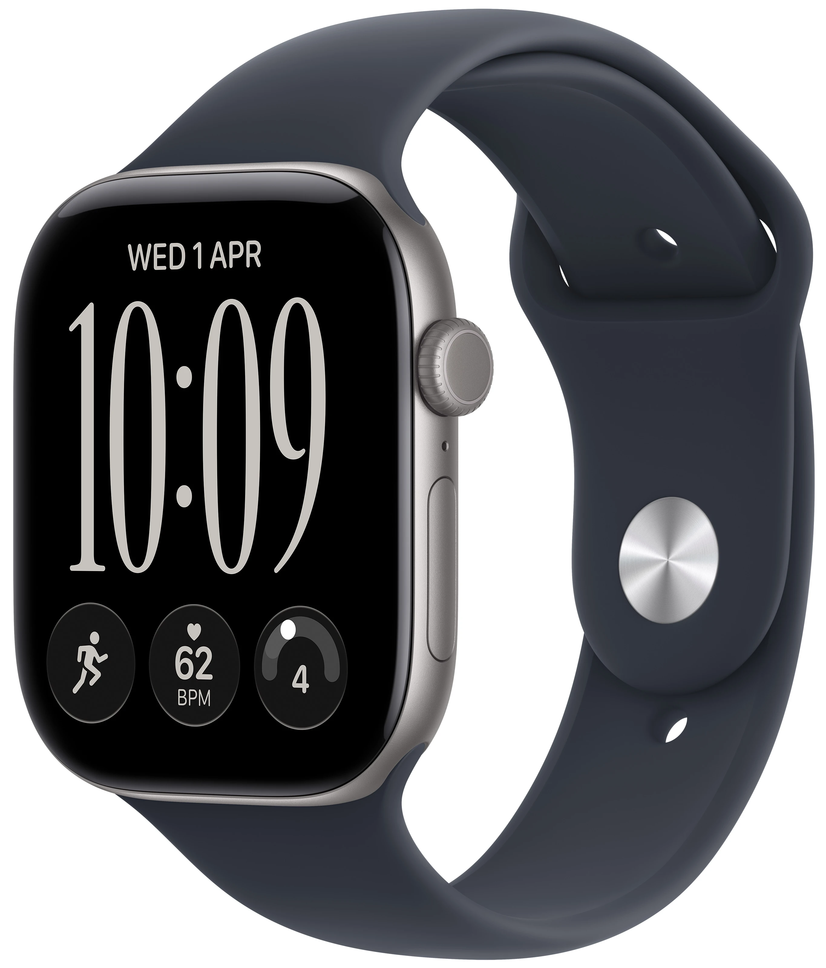 Смарт-часы Apple Watch Series 12 GPS 42mm Space Grey Aluminium Case with Navy Blue Sport Band - S/M