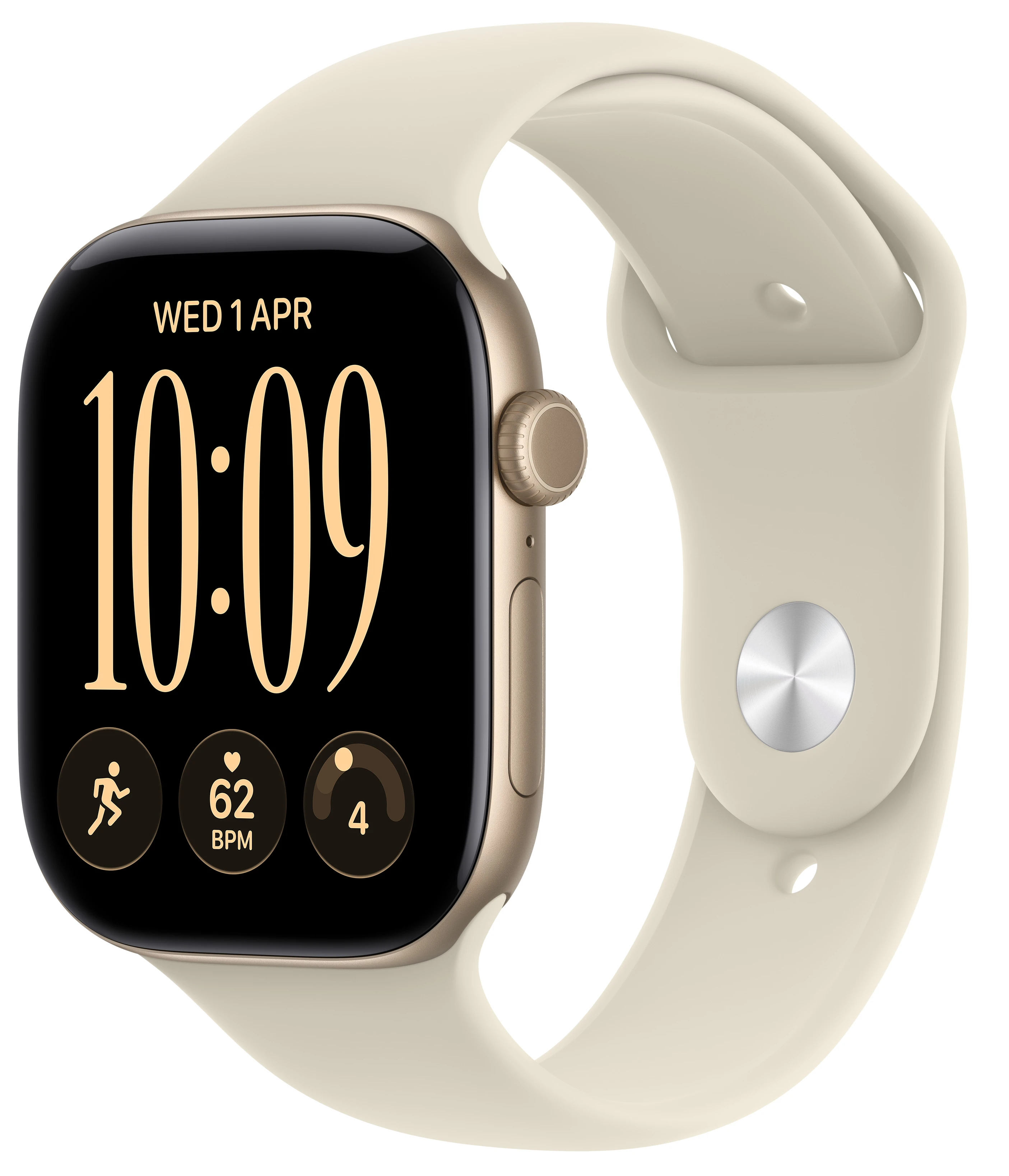 Смарт-часы Apple Watch Series 12 GPS + eSIM 46mm Light Gold Aluminium Case with Sand Sport Band - M/L
