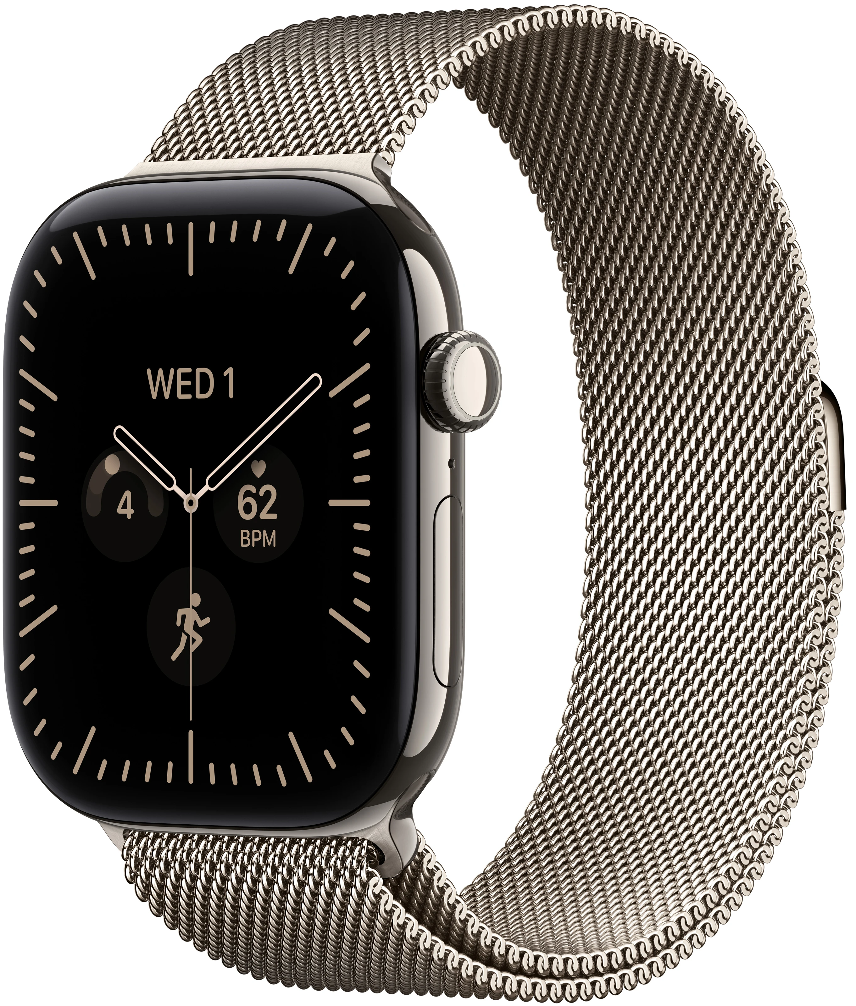 Смарт-часы Apple Watch Series 12 GPS + eSIM 46mm Natural Titanium Case with Natural Milanese Loop - S/M