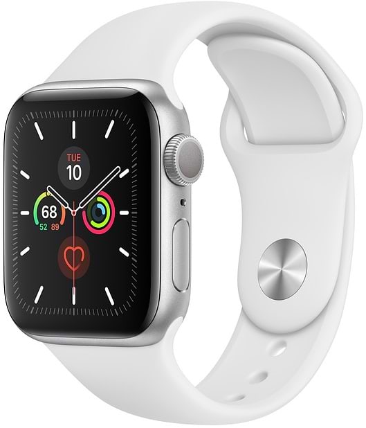 Фото - Смарт-годинник Apple Watch Series 5 44mm Silver Aluminum Case with White Sport Band
