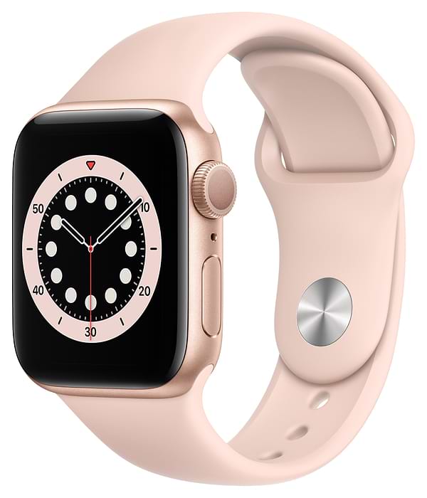 Фото - Смарт-годинник Apple Watch Series 6 40mm Gold Aluminium Case with Pink Sand Sport Band
