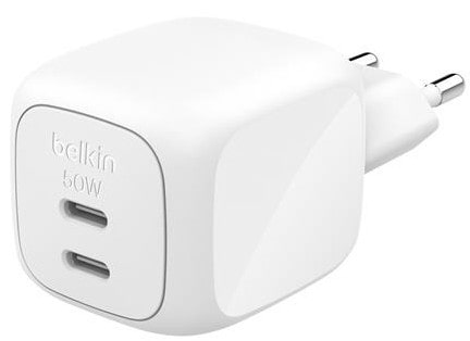 Беспроводное зарядное устройство Belkin 50Вт 2хUSB-С GAN PD PPS White (WCH019KQWH)