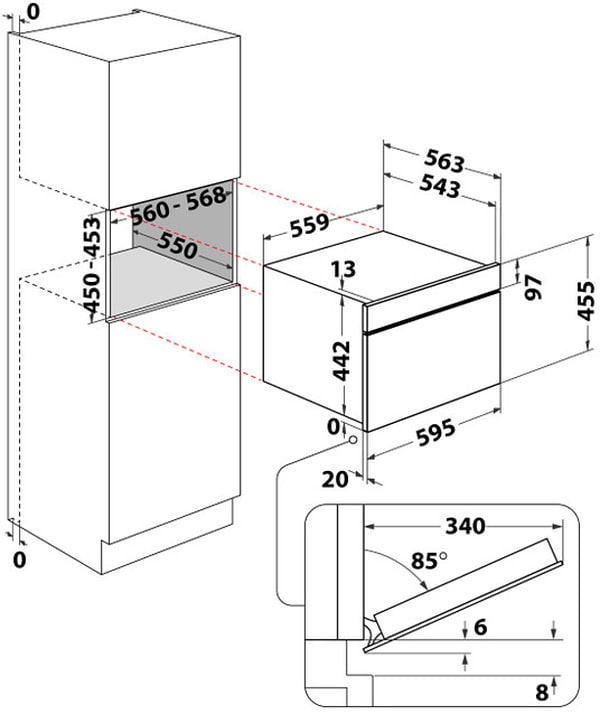 Фото - Духова шафа-НВЧ Whirlpool WCW6O7HTB