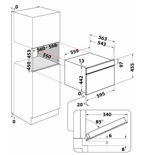 Фото - Духова шафа-НВЧ Whirlpool WCW9O7PHTSB