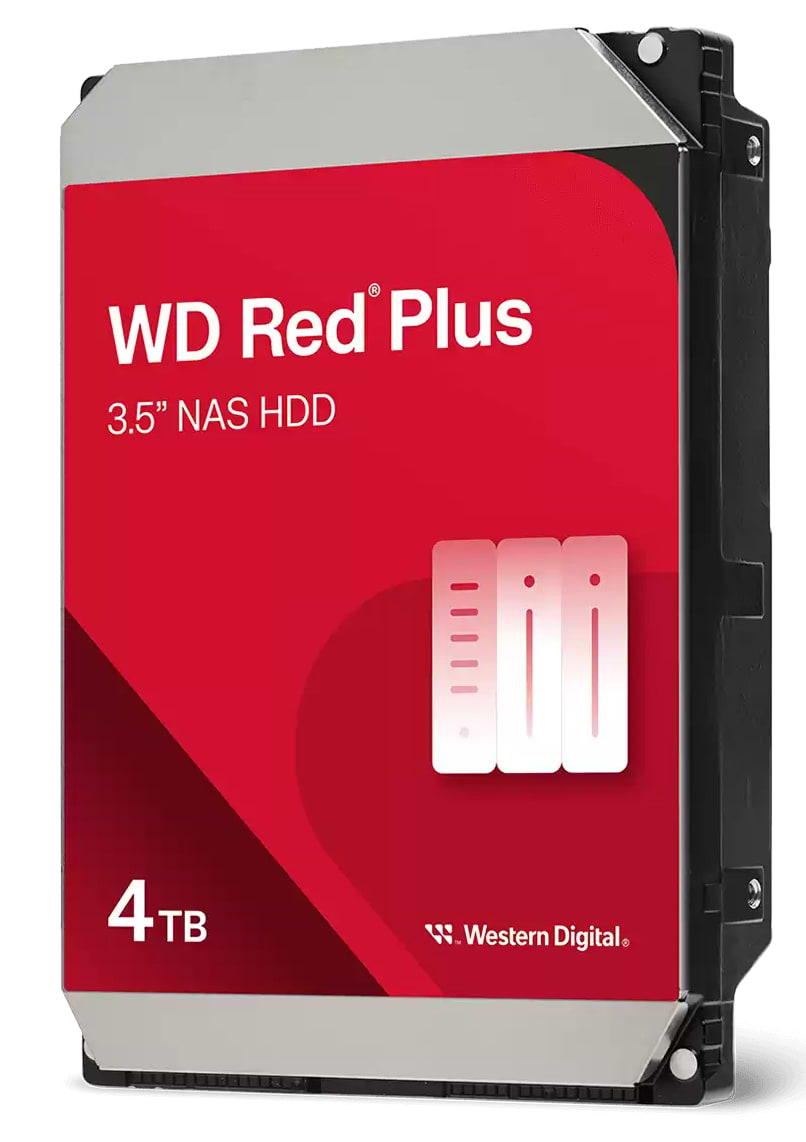 Жесткий диск внутренний WD 3.5 SATA III Plus 4TB 5400rpm 128MB Red (WD40EFZZ)