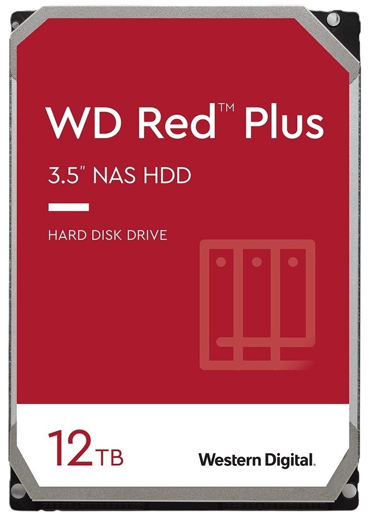 Жесткий диск внутренний Western Digital HDD SATA 12.0TB Red Plus 7200rpm 512MB (WD120EFGX)