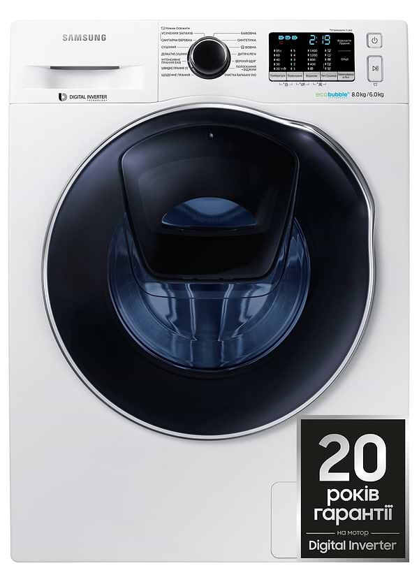 Фото - Стирально-сушильная машина Samsung WD80K5410OW/UA