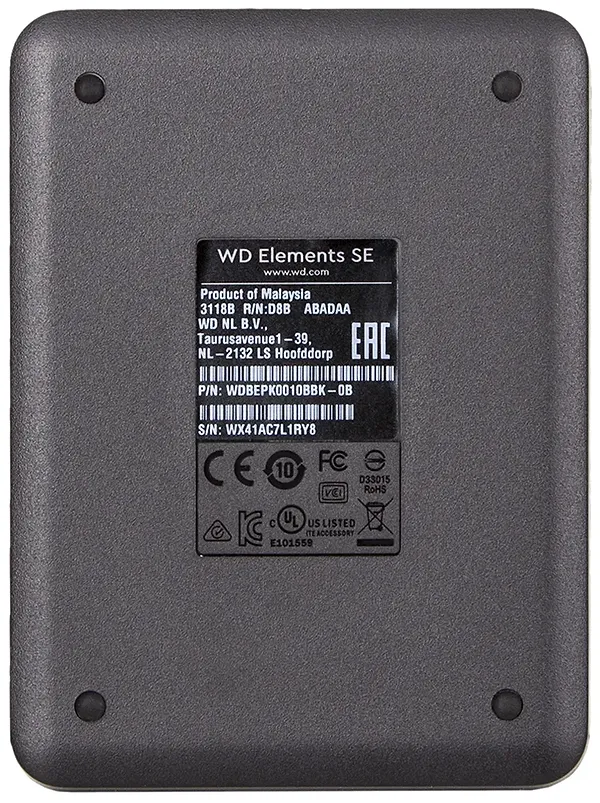 Фото - Жесткий диск внешний Western Digital Elements SE 1 TB Black (WDBEPK0010BBK-WESN)