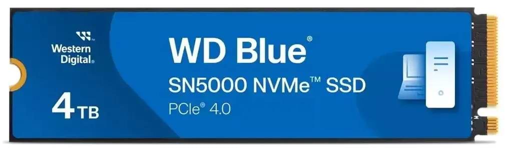 SSD-накопитель внутренний Western Digital M.2 4TB PCIe 4.0 Blue SN5000 (WDS400T4B0E)