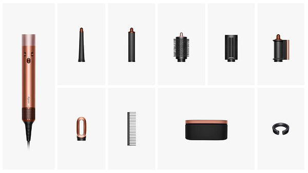 Фото - Уценка - Стайлер Dyson HS08 Airwrap ID T1/T2 Amber Silk Янтарный шелк (123682-01)