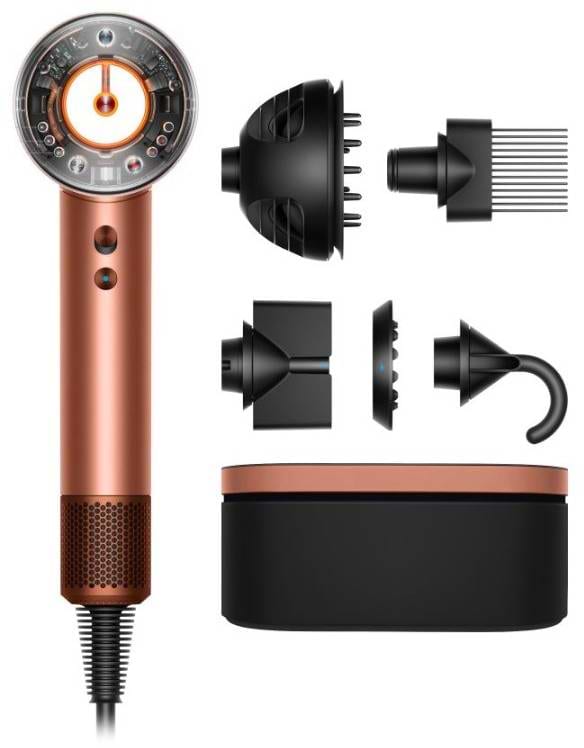 Фото - Фен Dyson HD16 Supersonic Nural Amber Silk/Pink Champagne Янтарный шелк/ Розовое шампанское (143709-01)