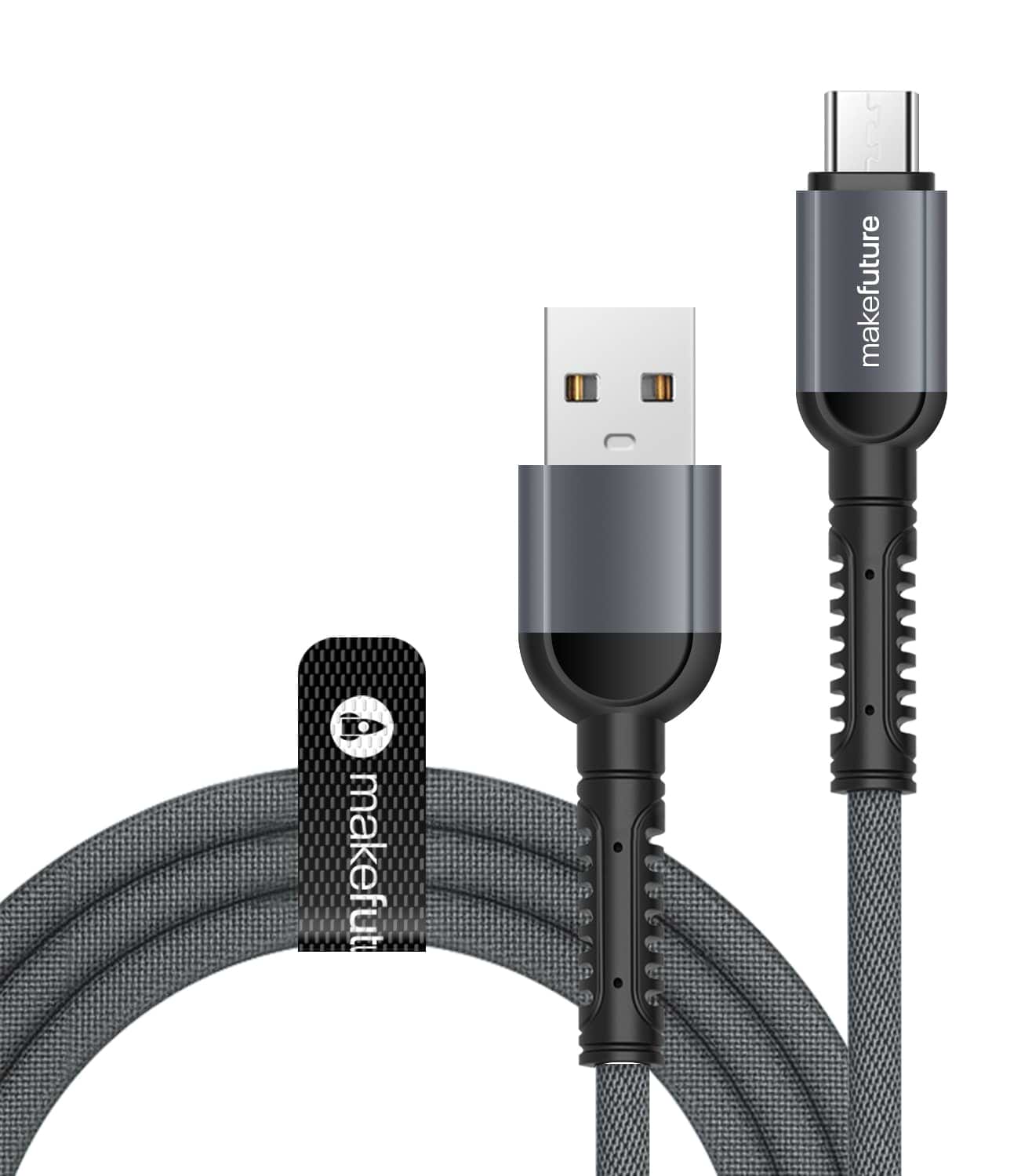 Кабель MakeFuture USB Кабель MicroUSB 2.4 A 1 м Denim Grey (MCB-MD1GR)