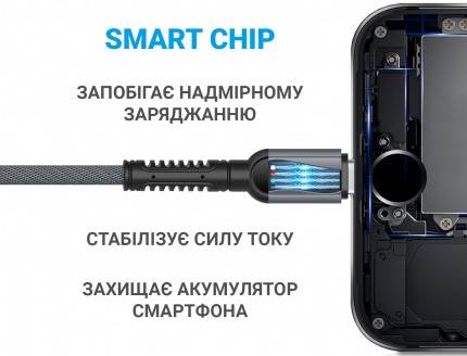 Фото - Кабель синхронизации данных MAKE USB to Type-C 3A 1м Denim Grey (MCB-CD10GR)