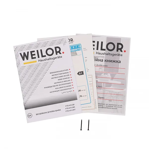 Фото - Духова шафа електрична Weilor FTO6F11WT