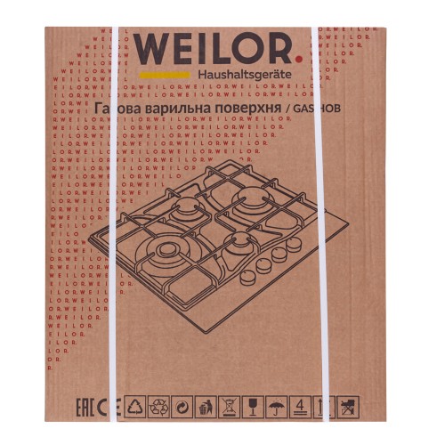 Фото - Варочная панель газовая Weilor GM W614 BL