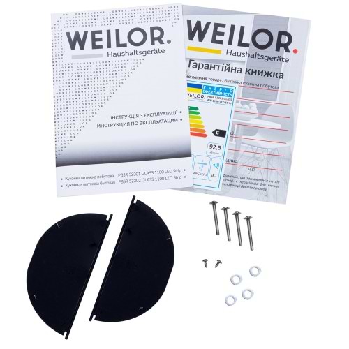 Фото - Вытяжка встраиваемая Weilor PBSR 52301 GLASS WH 1100 LED Strip