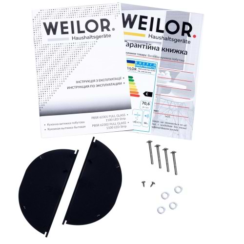Фото - Витяжка вбудована Weilor PBSR 62302 FULL GLASS FBL 1100 LED Strip