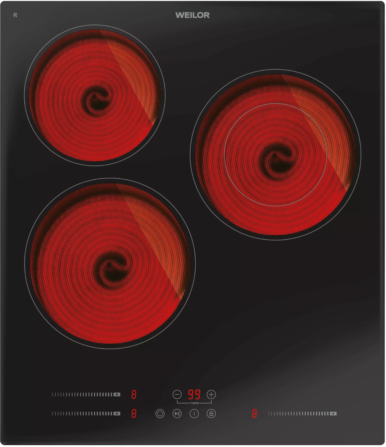 Варильна поверхня електрична Weilor WHC 445 BLACK