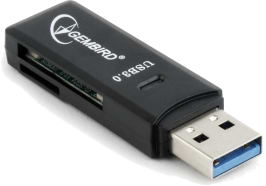 Фото - Кардридер Gembird UHB-CR3-01 USB 3.0-SD/MicroSD Black