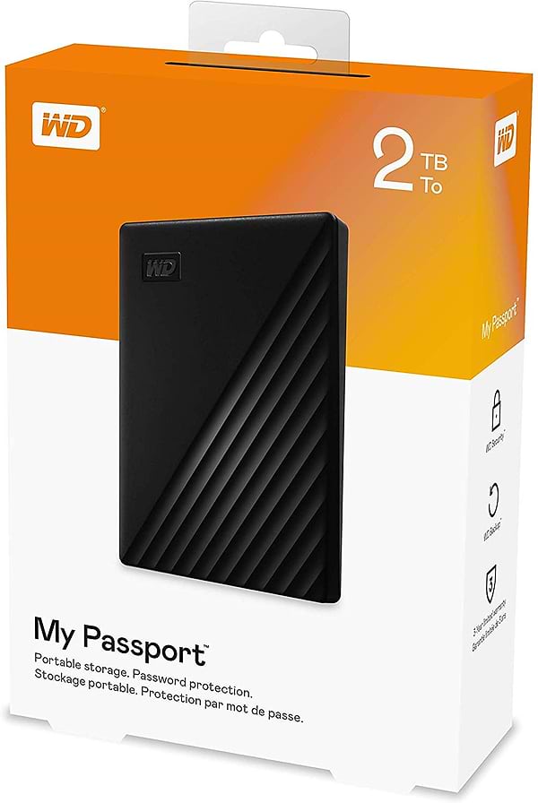 Фото - Жесткий диск внешний Western Digital My Passport 2 TB Black (WDBYVG0020BBK)