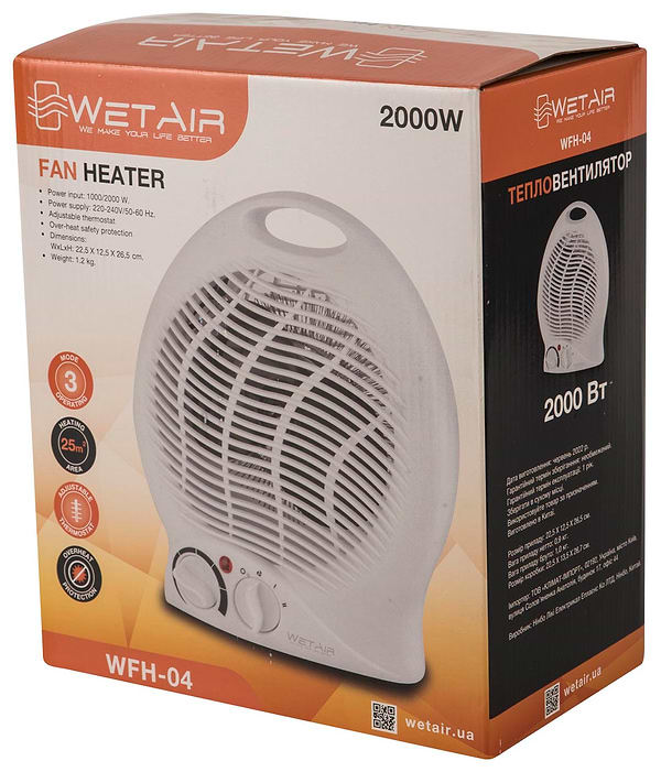 Фото - Тепловентилятор WetAir WFH-04