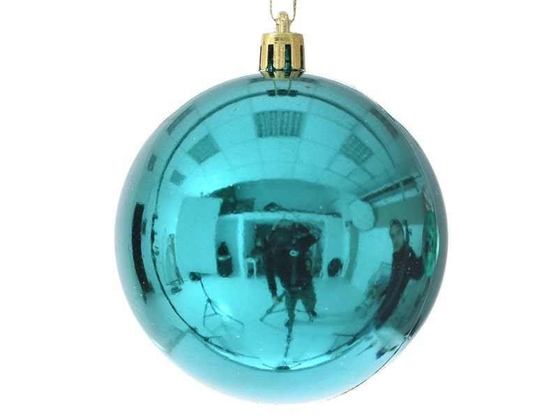 Набір ялинкових іграшок Lefard 6 шт. бірюза 8 см (681-055)